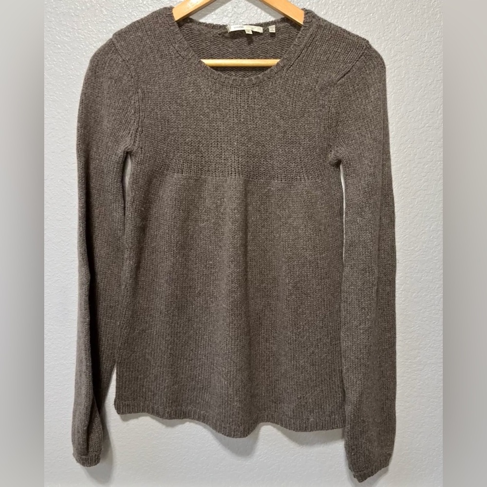 Vince Brown Knit Wool Blend Pullover Sweater M